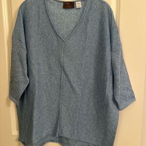 Kermisma Blue V-Neck Sweater